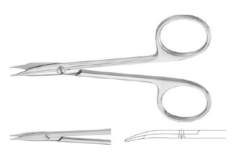 Стівенс ножиці для сухожилля вигнуті гострі/гострі 110 мм